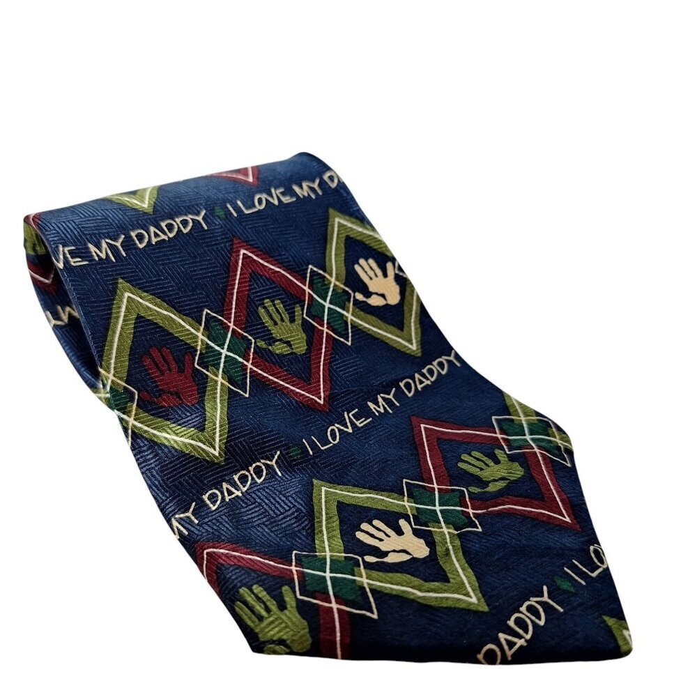 Vintage 1999 Ralph Marlin Silk Necktie I Love My Daddy
